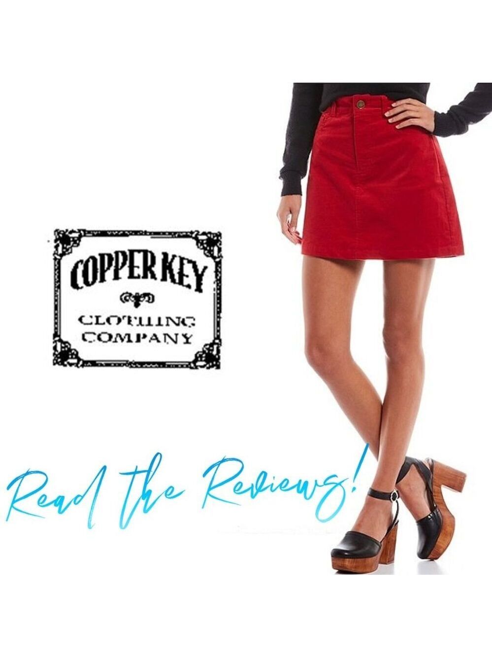 🎩🗝️ NWT $49 Copper Key High-Rise Velveteen Mini Skirt - Multiple Sizes
